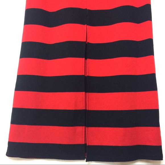 90’s Y2K Vintage Tommy Hilfiger maxi skirt with slit stripes color block Long - Picture 7 of 8